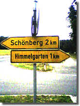 Fingerpost Schönberg and Himmelgarten